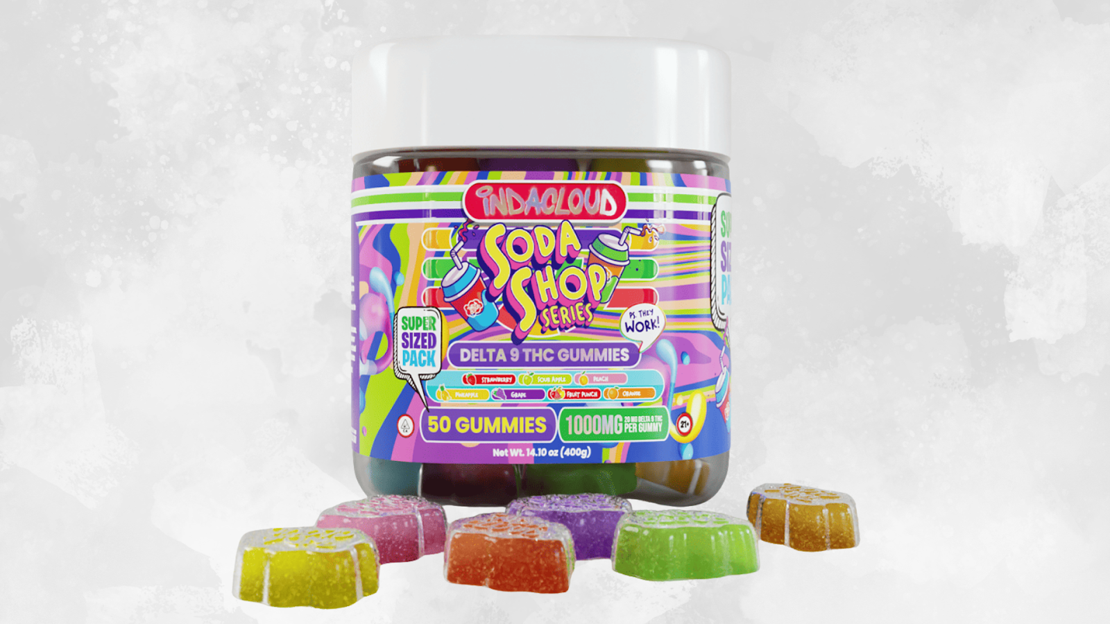 IndaCloud’s Delta 9 50 Gummy Jar – Experience Delta 8 vs. Delta 9