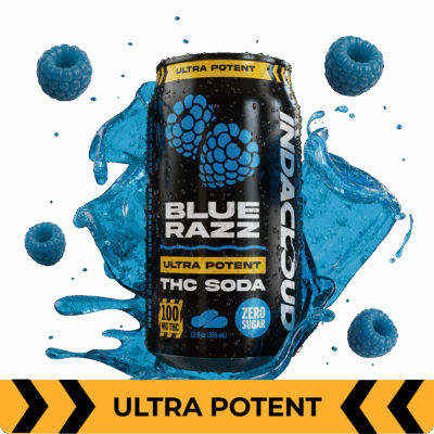 Best Cannabis Gifts For Beginners 6 Blue Razz 50Mg Sugarfree Thc Soda By Indacloud