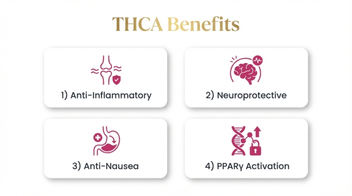 Thca Therapeutic Besnefits Infographic