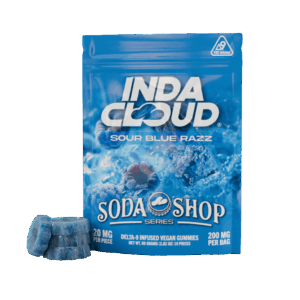 Sour Blue Razz Soda Shop Thc Gummies 10 Count