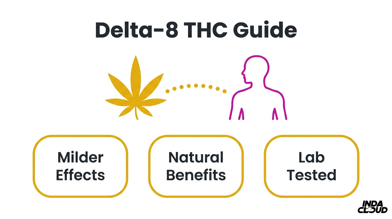 Delta-8 Thc Guide Showing Milder Effects Natural Benefits And Lab Tested Quality For Hemp-Derived Wellness Products