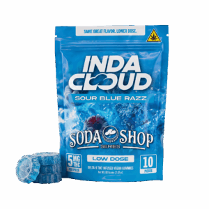 Sour Blue Razz Soda Shop 5Mg Thc Gummies 10 Count